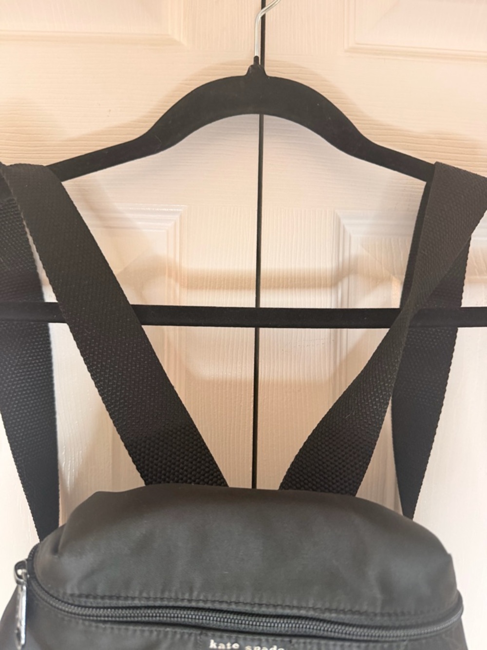 kate spade Black Nylon Backpack with Front Zip Pocket - Picture 6 of 7